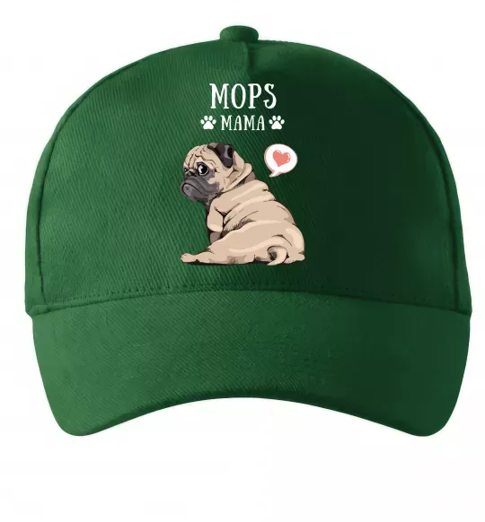 Кепка Mops mama Темно-зеленый фото