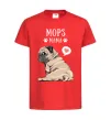 Детская футболка Mops mama Красный фото