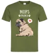 Мужская футболка Mops mama Оливковый фото