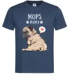 Мужская футболка Mops mama Темно-синий фото
