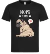 Мужская футболка Mops mama Черный фото
