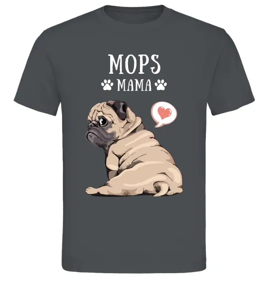 Мужская футболка Mops mama Графит фото