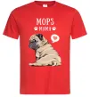 Мужская футболка Mops mama Красный фото