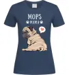 Жіноча футболка Mops mama Темно-синій фото