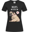 Жіноча футболка Mops mama Чорний фото