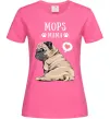 Жіноча футболка Mops mama Яскраво-рожевий фото