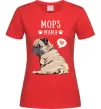 Жіноча футболка Mops mama Червоний фото