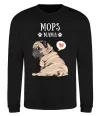 Світшот Mops mama Чорний фото