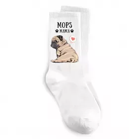 Носки Mops mama Белый фото