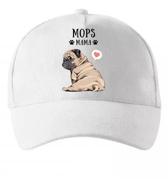Кепка Mops mama Белый фото
