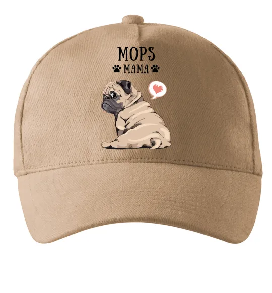 Кепка Mops mama Песочный фото