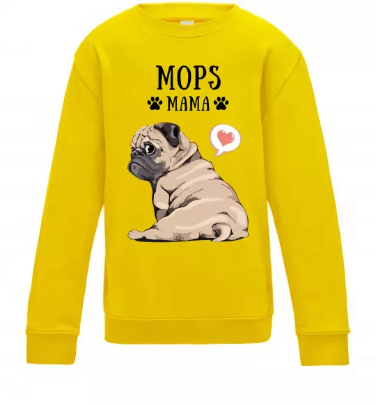 Дитячий світшот Mops mama Сонячно жовтий фото