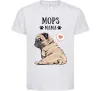 Дитяча футболка Mops mama Білий фото