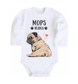 Детский боди Mops mama Белый фото