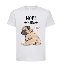 Детская футболка Mops mama Белый фото