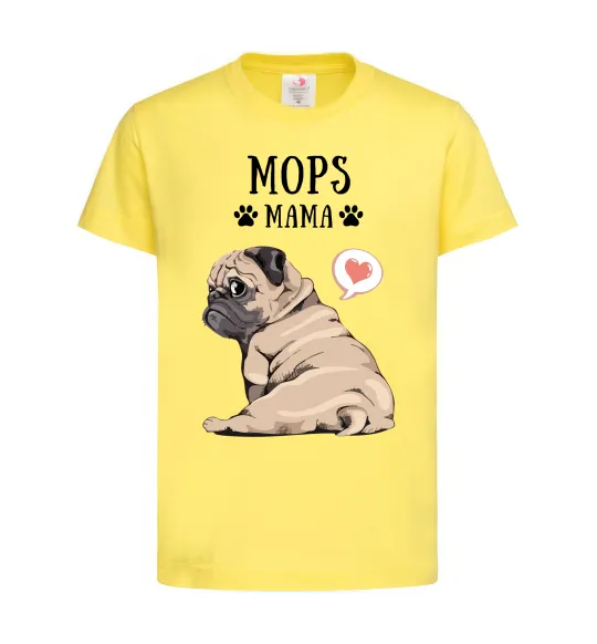 Детская футболка Mops mama Лимонный фото
