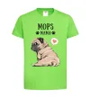 Детская футболка Mops mama Лаймовый фото