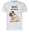 Мужская футболка Mops mama Белый фото