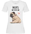 Жіноча футболка Mops mama Білий фото