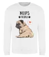 Світшот Mops mama Білий фото