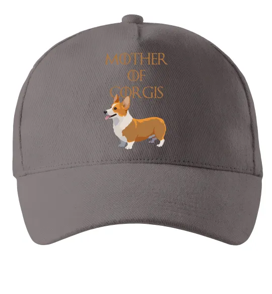 Кепка Mother of corgis Серый фото