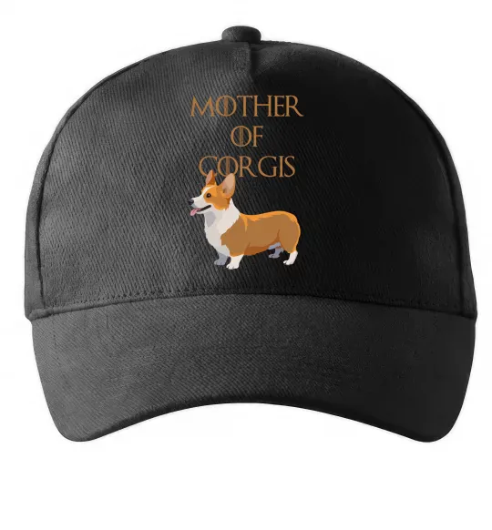 Кепка Mother of corgis Черный фото