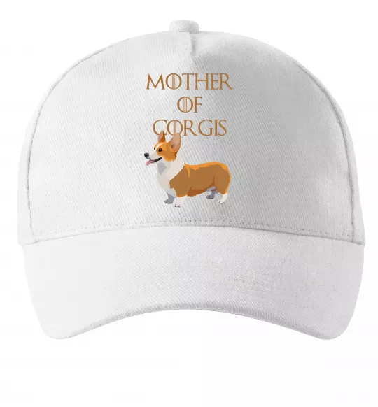 Кепка Mother of corgis Белый фото