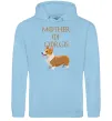 Мужская толстовка (худи) Mother of corgis Голубой фото