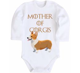 Детский боди Mother of corgis