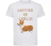 Детская футболка Mother of corgis Белый фото