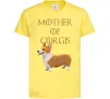 Детская футболка Mother of corgis Лимонный фото