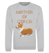 Світшот Mother of corgis Сірий меланж фото