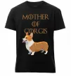 Чоловіча преміум футболка Mother of corgis Чорний фото
