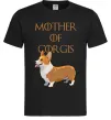 Мужская футболка Mother of corgis Черный фото