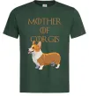 Мужская футболка Mother of corgis Темно-зеленый фото
