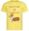 Мужская футболка Mother of corgis Лимонный фото