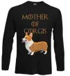 Лонгслів Mother of corgis Чорний фото