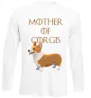 Лонгслів Mother of corgis Білий фото