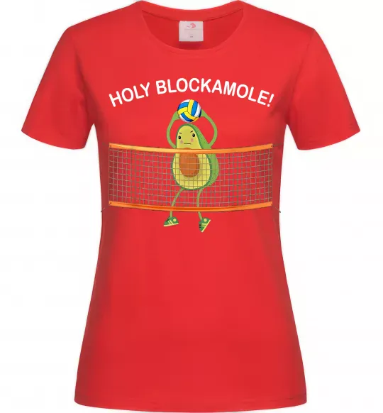 Женская футболка Holy blockamole Красный фото