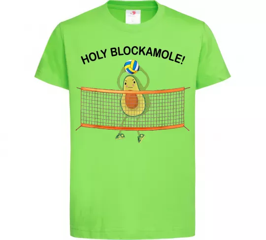 Дитяча футболка Holy blockamole Лаймовий фото