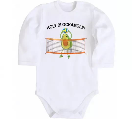 Детский боди Holy blockamole Белый фото