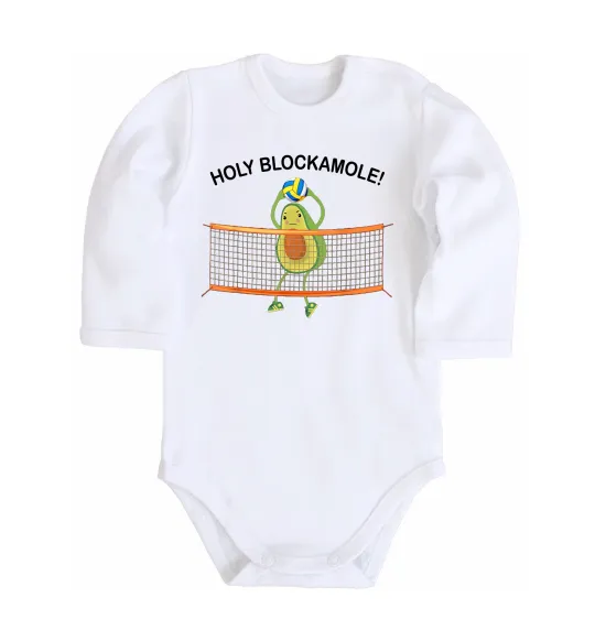 Детский боди Holy blockamole Белый фото