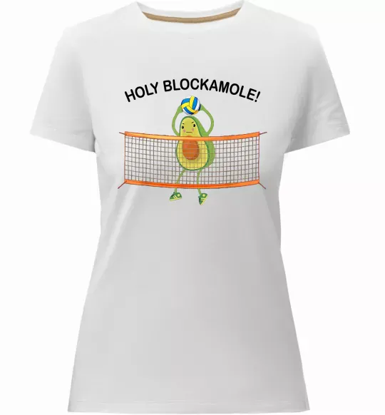 Женская премиум футболка Holy blockamole Белый фото