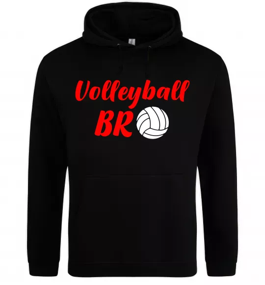 Женская толстовка (худи) Volleyball bro Черный фото