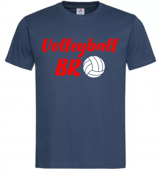 Мужская футболка Volleyball bro Темно-синий фото