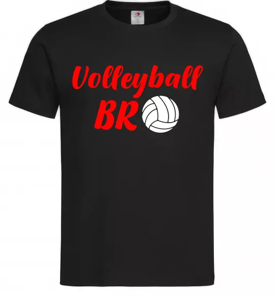 Мужская футболка Volleyball bro Черный фото