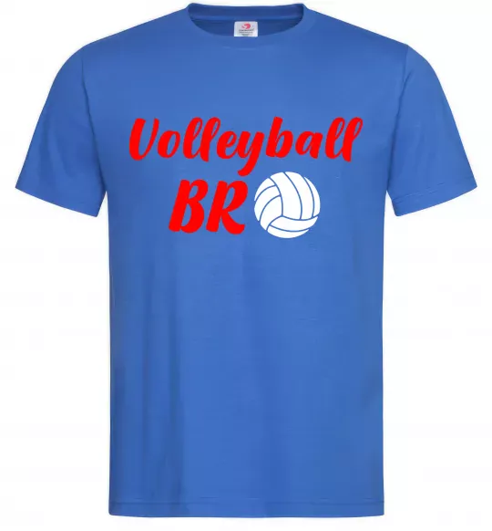 Мужская футболка Volleyball bro Ярко-синий фото