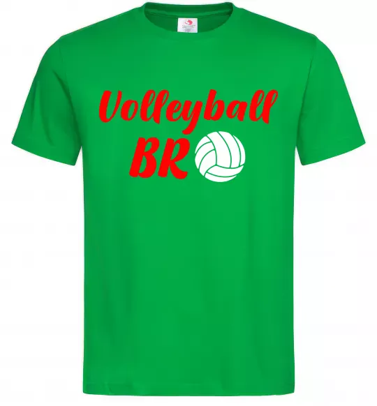 Мужская футболка Volleyball bro Зеленый фото