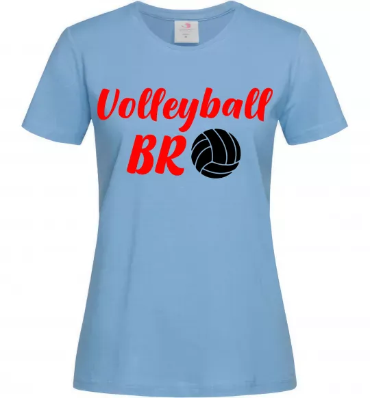 Жіноча футболка Volleyball bro Блакитний фото