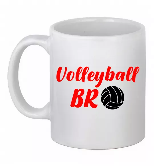 Чашка керамічна Volleyball bro Білий фото